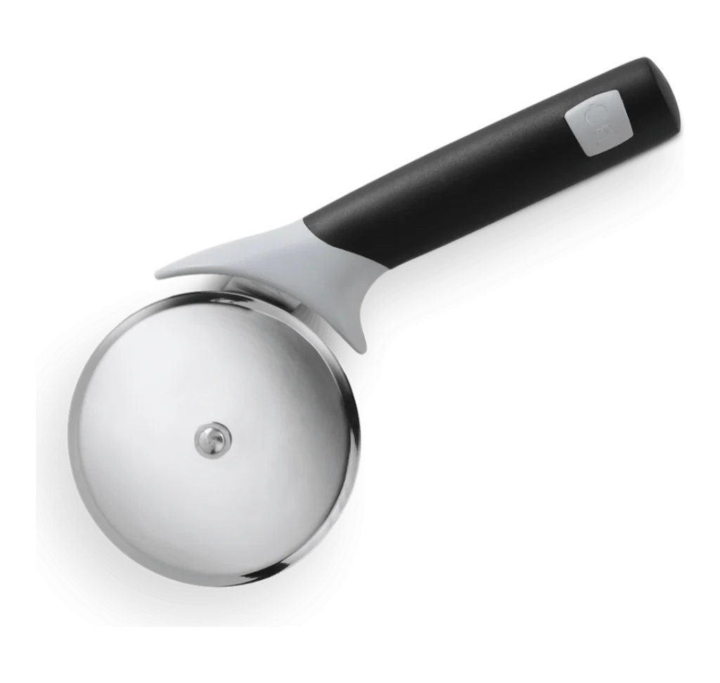 Cutit din inox cu maner negru pentru taiat pizza Weber