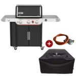 Gratar gradina pe gaz Weber Genesis EP-335W cu husa de protectie si regulator de gaz inclus in pachet