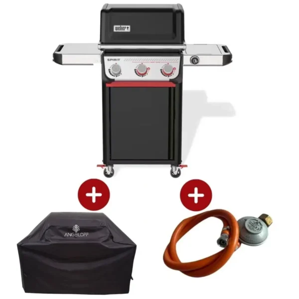 Gratar pe gaz Weber Spirit EP-325 cu 3 arzatoare cu husa de protectie si regulator inclus