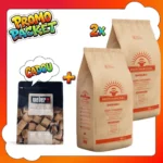 Pachet promotional cu 2 saci de carbuni Marabu de 10 kg si un pachet de cuburi de aprindere Weber