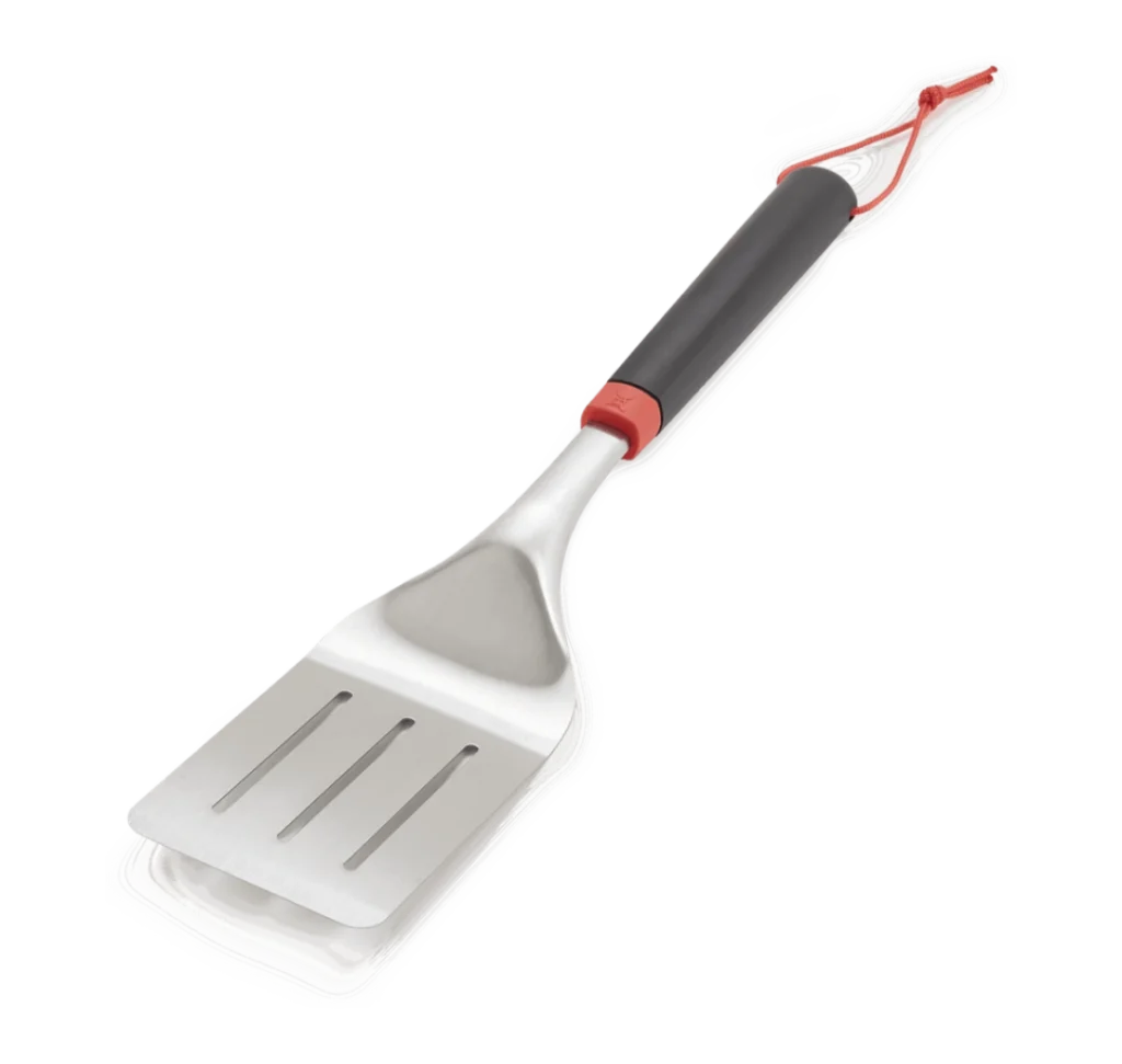Spatula din inox Weber cu fante si maner ergonomic de lungime 40 cm