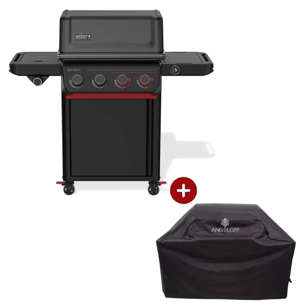 Gratar pe gaz Weber Spirit EPX-435 negru mat cu husa de protectie inclusa in pachet