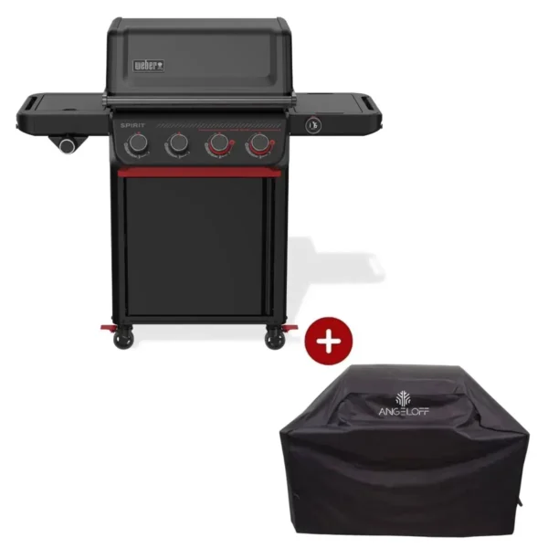 Gratar pe gaz Weber Spirit EPX-435 negru mat cu husa de protectie inclusa in pachet