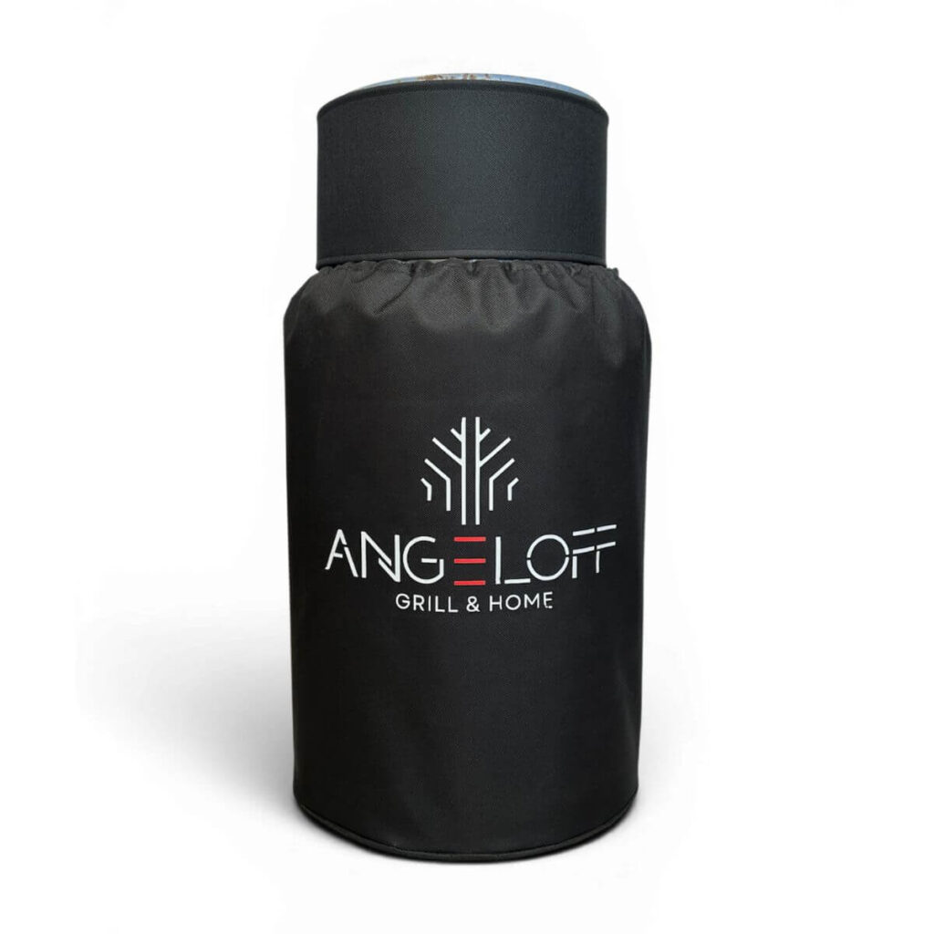 Husa de protectie din material impermeabil negru pentru butelie de gaz