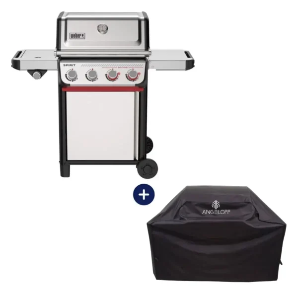 Gratar pe gaz Weber cu 4 arzatoare Spirit S-435 LP si husa de protectie cadou