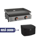 Gratar gradina pe gaz plancha de 22 inch fara capac Blackstone cu husa de protectie premium cadou