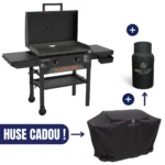 Gratar gradina pe gaz plancha de 28 inch Omnivore cu 2 arzatoare Blackstone cu husa de protectie premium si husa butelie cadou
