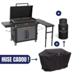 Gratar gradina pe gaz plancha de 36 inch Culinary cu 4 arzatoare Blackstone cu husa de protectie premium si husa butelie cadou