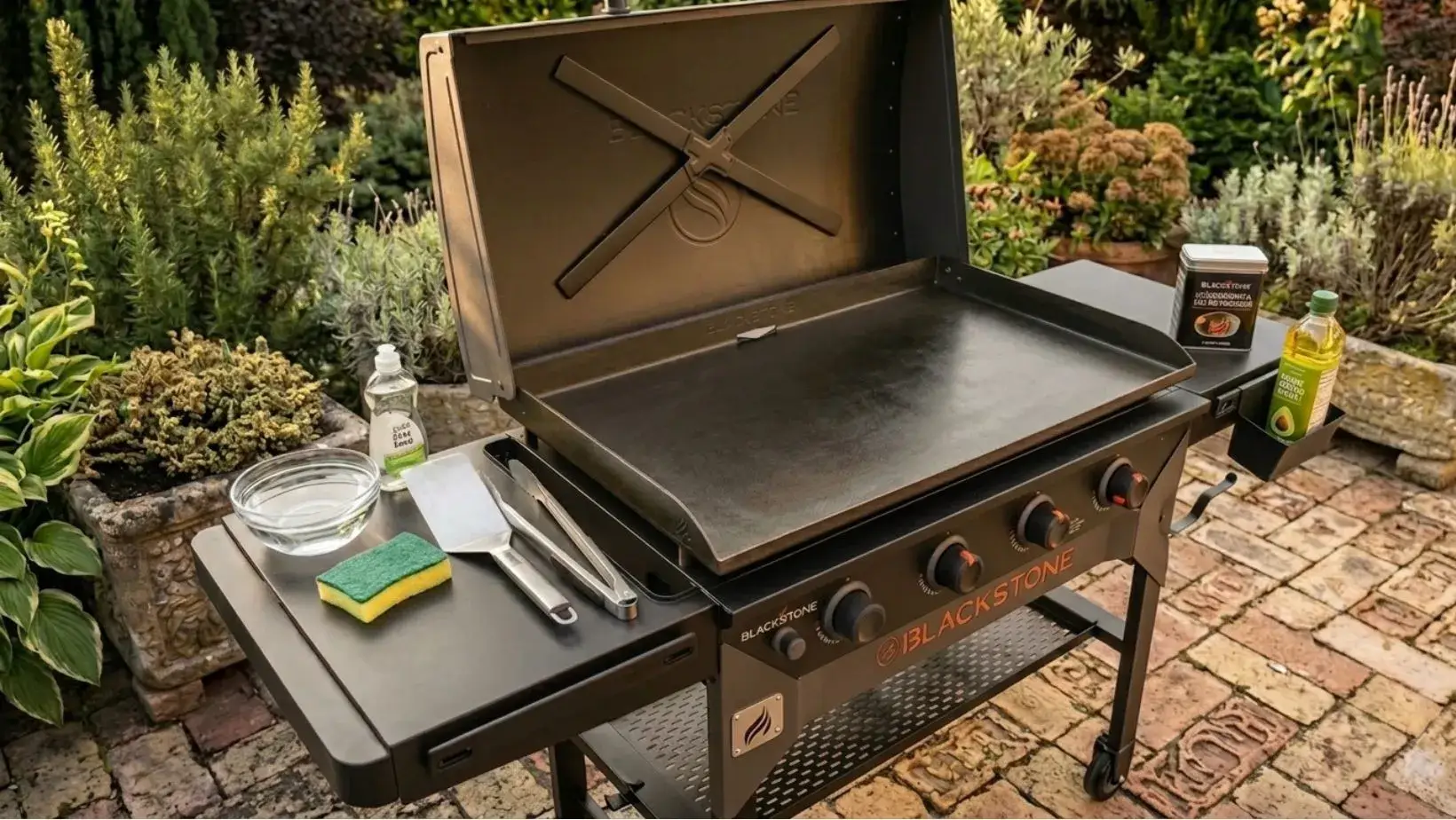 Prima utilizare a gratarului gradina pe gaz plancha Blackstone
